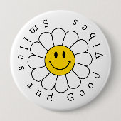 Chamomile Blume Funny Niedlich Trendy Floral Desig Button (Vorderseite)