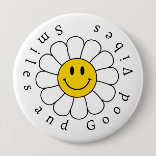 Chamomile Blume Funny Niedlich Trendy Floral Desig Button