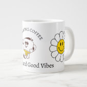 Chamomile Blume Funny Niedlich Trendy Morgenkaffee Jumbo-Tasse (Vorderseite Rechts)