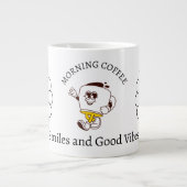 Chamomile Blume Funny Niedlich Trendy Morgenkaffee Jumbo-Tasse (Vorderseite)