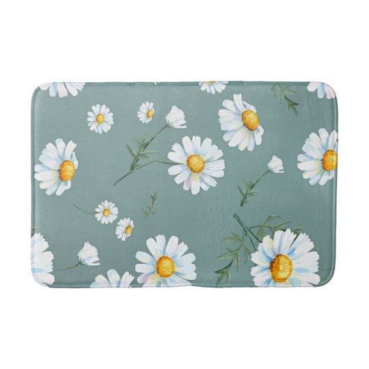 Chamomile-Blume-Muster Badematte (Vorderseite)