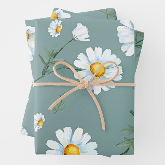 Chamomile-Blume-Muster Geschenkpapier Set (Beispiel)