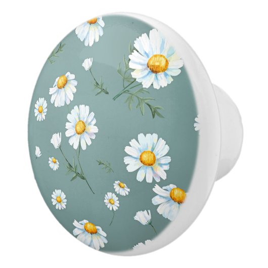 Chamomile-Blume-Muster Keramikknauf (Rechts)