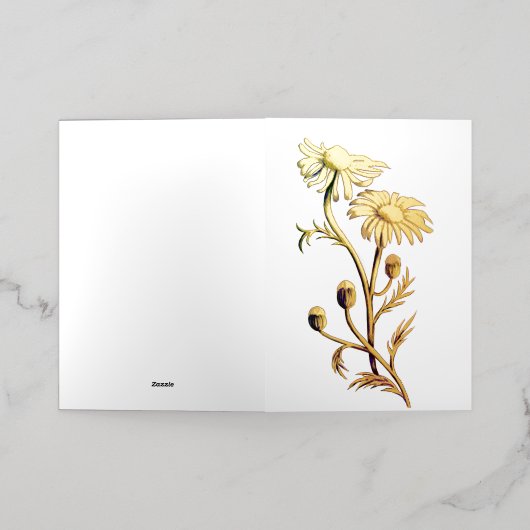 Chamomile-Blume-Themenkarte (Äußere Ablage)