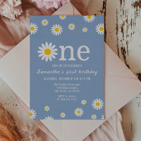 Chamomile Blume Wildblume Blue Erster Geburtstag