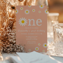 Chamomile Blume Wildblume Coral Erster Geburtstag