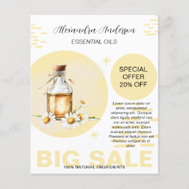 Chamomile Essential Oils Aquarell Blumenpromo Flyer