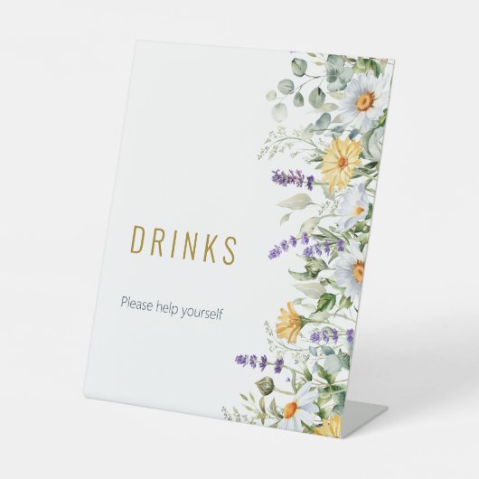 Chamomile & Eucalyptus Drinks Sign Sockelschild (Vorderseite)