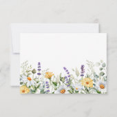 Chamomile & Eucalyptus Wedding RSVP Cards Karte (Rückseite)