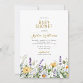 Chamomile & Eucalyptus Wildblumen Babydusche Einladung (Vorderseite)