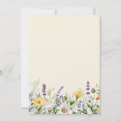 Chamomile & Eucalyptus Wildblumen Babydusche Einladung (Rückseite)