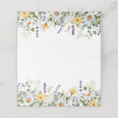Chamomile & Eukalyptus-Wildblumen Hochzeiten Platzkarte (Außenseite Aufgefaltet)