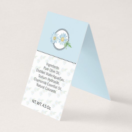 Chamomile, hausgemachte Bath & Body | Geschenkmark (Rückseite)