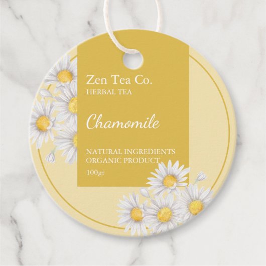 Chamomile Herbal Tee Business Tag Geschenkanhänger (Vorderseite)