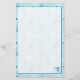 Chamomile Kräuter Blume Blue Watercolor Briefpapier