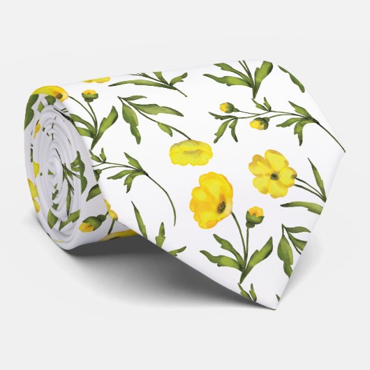 Chamomile Pattern Krawatte (Gerollt)