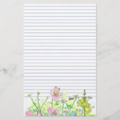 Chamomile Snapdragons Wildblumen Honey Bee Lined Briefpapier (Vorderseite)