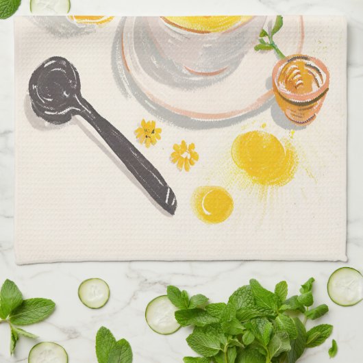 Chamomile Tea & Honey Kitchen Towels Geschirrtuch (Gefaltet)