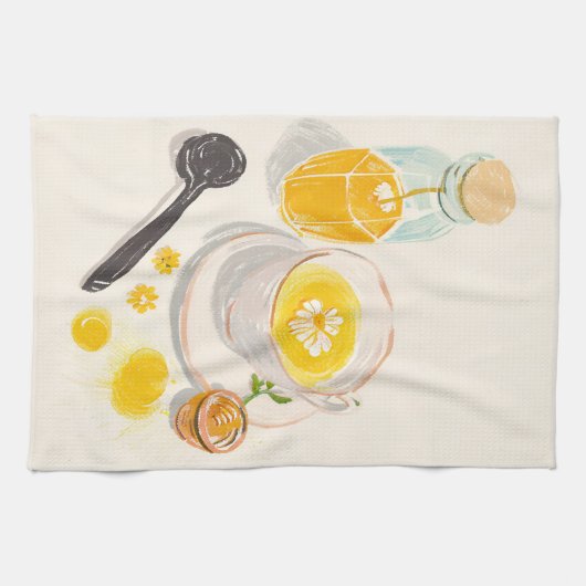 Chamomile Tea & Honey Kitchen Towels Geschirrtuch (Horizontal)