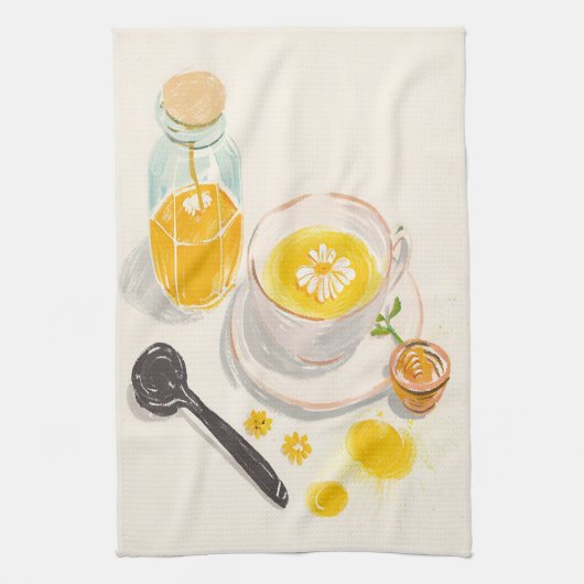 Chamomile Tea & Honey Kitchen Towels Geschirrtuch (Vertikal)