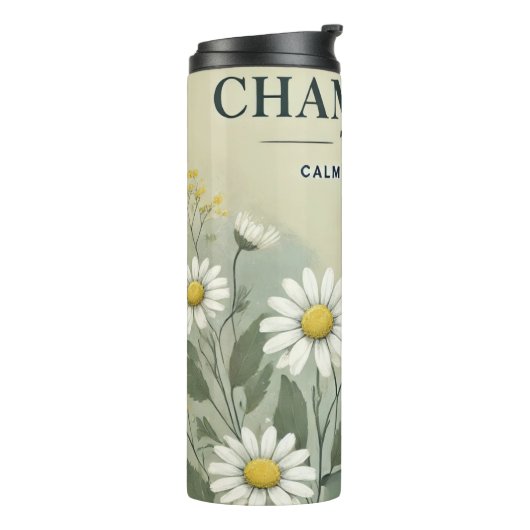 Chamomile Tee Design AI Art Thermosbecher (Nach links gedreht)