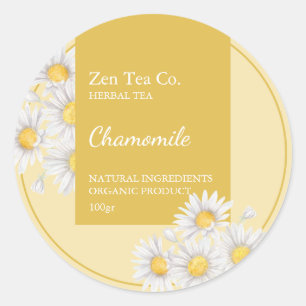 Chamomile-Tee-Label Runder Aufkleber