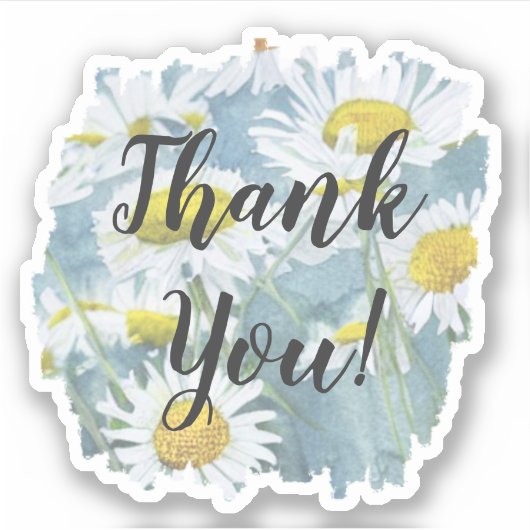 Chamomile Vielen Dank Aufkleber (Vorderseite)