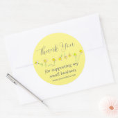 Chamomile Vielen Dank, Business Support Gelb Runder Aufkleber (Umschlag)