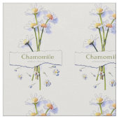 Chamomile vintage watercolour stoff (Nahaufnahme)