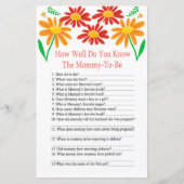 Chamomile Wie gut kennen Sie das Baby-Duschspiel? (Vorderseite)