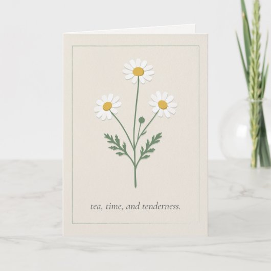 Chamomile Wishes - Soft Cream Karte (Vorderseite)