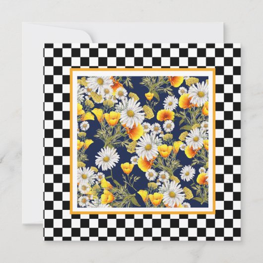 Chamomiles Poppies und Checkerboard (Vorderseite)