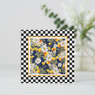 Chamomiles Poppies und Checkerboard