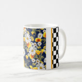 Chamomiles Poppies und Checkerboard Kaffeetasse (VorderseiteRechts)