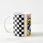 Chamomiles Poppies und Checkerboard Kaffeetasse (Links)