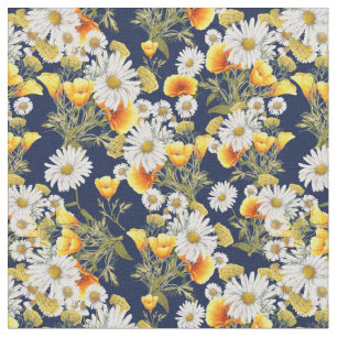 Chamomiles und Poppies Stoff