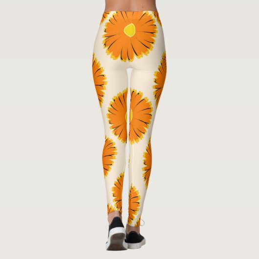 Chamomiles: Vintages Muster. Leggings (Rückseite)