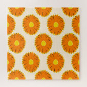 Chamomiles: Vintages Muster. Puzzle (Horizontal)