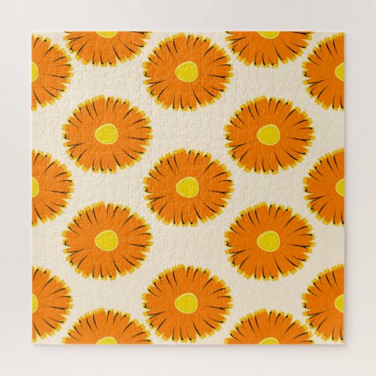 Chamomiles: Vintages Muster. Puzzle (Vertikal)