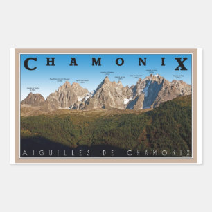 Chamonix - Aiguille de Chamonix Rechteckiger Aufkleber