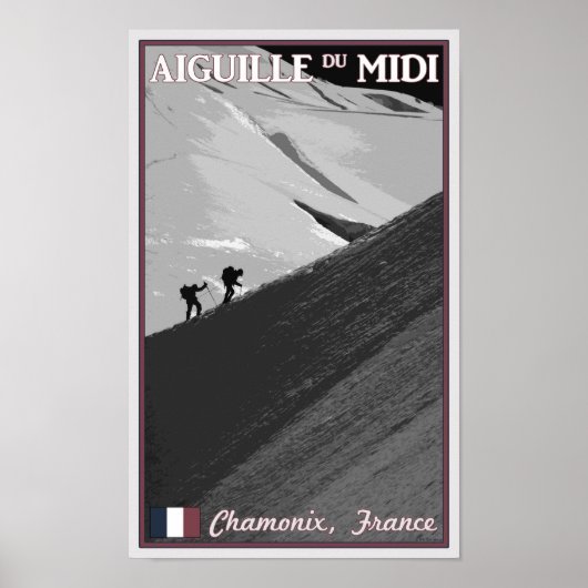 Chamonix - Aiguille du Midi Arete Poster (Vorne)