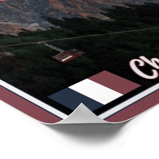 Chamonix - Aiguille du Midi Poster (Ecke)