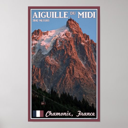 Chamonix - Aiguille du Midi Poster (Vorne)
