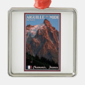 Chamonix - Aiguille DU Midi Silbernes Ornament (Vorne)