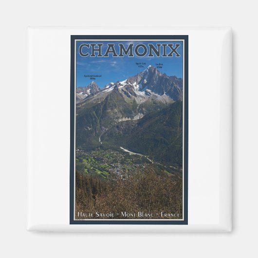 Chamonix - Aiguille Verte oberhalb Chamonix Magnet (Vorne)