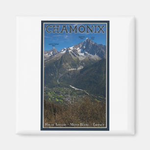 Chamonix - Aiguille Verte über Chamonix Magnet