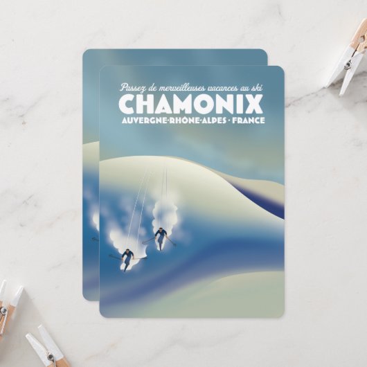 Chamonix - Auvergne-Rhône-Alpes Frankreich Skipost (Vorderseite/Rückseite Beispiel)