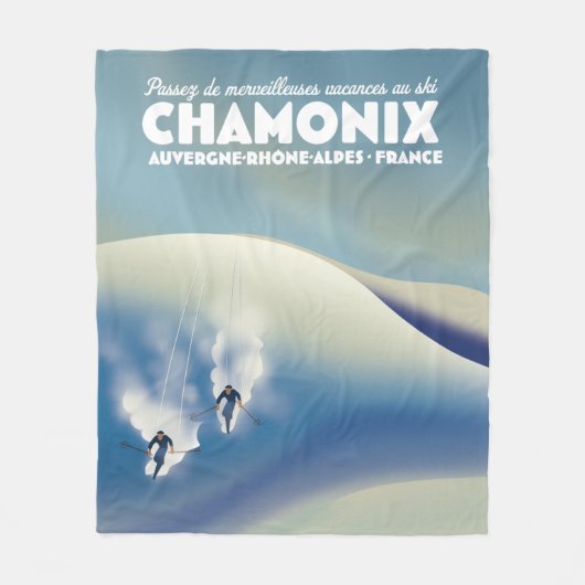 Chamonix - Auvergne-Rhône-Alpes Frankreich Skipost Fleecedecke (Vorderseite)