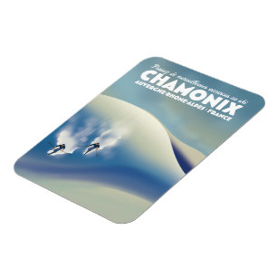 Chamonix - Auvergne-Rhône-Alpes Frankreich Skipost Magnet