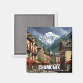 Chamonix France Mont Blanc Magnet (Vorderseite/Rückseite)
